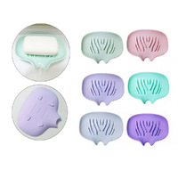 6Pcs Soap Dish Self Draining Soap Bar Holder Kitchen Sink Soap Dispenser