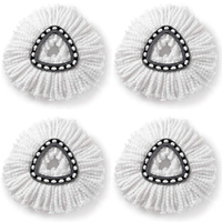 4 Pack Mop Replacement Heads for O-Cedar Spin Mop Microfiber Spin Mop Refills