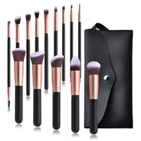 14Pcs Synthetic Foundation Concealers Eye Shadows Make Up Brush Eyeliner Brushes