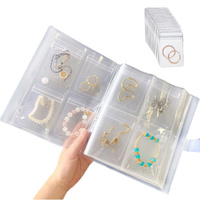 160Grids Portable Travel Jewelry Organizer Storage Book with 50 PVC Bags