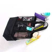 Portable Shoulder Thermal Bag Double Deck Picnic Bag Travel Outdoor Storage Bag