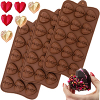 5 Pack 15 Cavity Heart Silicone Chocolate Mold DIY Cake Molds Kitchen Ice Cubes