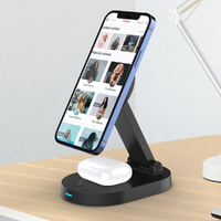 15W Multifunctional Magnetic Desktop 2 In 1 Wireless Charger Desktop Night Light