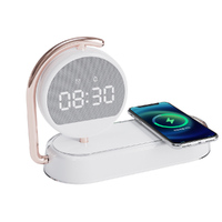 Simple Multifunctional Clock Alarm Clock 15W Wireless Charger Touch Night Light