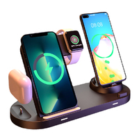 Foldable 6-in-1 Wireless Charger 15W Wireless Charger for iPhone/iWatch/AirPods