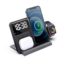 5 In 1 Vertical Magnetic Wireless Charger Multifunctional Clock Wireless Charger