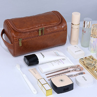 Men Vintage Luxury Toiletry Bag Travel Cosmetic Bag Hanging Storage Washing Bag