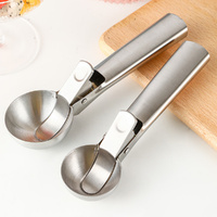 2Pcs Ice Cream Scoop Stacks Stainless Steel Watermelon Baller Scoop Kitchen Tool