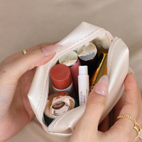 PU Leather Mini Cosmetic Bag Portable Makeup Bag Wallet Lipstick Storage Pouch