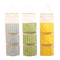 3pcs Wall Hanging Storage Bag Over The Door Closet Organizer Hanging Pocket