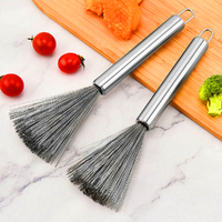 2 Pack Kitchen Brush Stainless Steel Cleaning Brush For Tumblers Dishes Pans