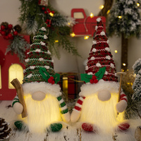 2Pcs Christmas Lighted Gnome Doll with Led Light Christmas Decorations for Home