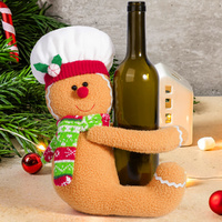 Gingerbread Tree Topper Decor Xmas Hugger Doll Wine Bottle Curtain Ornaments