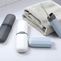 3Pcs Portable Toothbrush Box Outdoor Travel  Toothbrush Storage Organizer Case