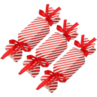 50pcs Christmas Candy Boxes Empty Treat Boxes With Ribbon Red Small Candy Boxes