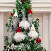 6 Pack Gnomes Christmas Ornaments Faceless Old Man Pendant Xmas Tree Decor