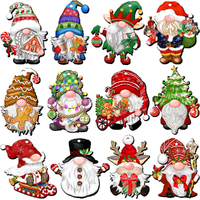24pcs Christmas Gnome Wooden Hanging Ornaments For Christmas Tree Decor