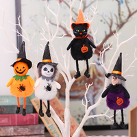 4Pack Halloween Decorative Pendant Ghost Festival Pumpkin Witch Pendant