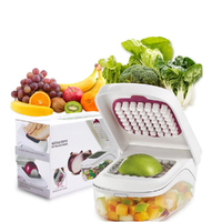 Vegetable Chopper Spiralizer Vegetable Slicer Onion Chopper with Container