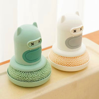 2 Pack Soap Dispensing Palm Brush Kitchen Brush For Dish Pot Pan Sink Cleaning