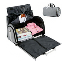 2 In 1 Hanging Suitcase Suit Travel Bags Garment Bag With Shoulder Strap