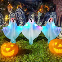 3Pack Halloween LED Glow Ghost Set Outdoor Party Grass Decoration Terror Decor