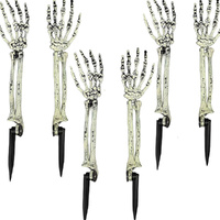 3 Pair Halloween Simulation Hand Bone Skeleton Floor Insert Ghost Hand Hand Bone