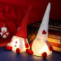 2 Styles LED Glowing Gnome Christmas Faceless Plush Doll Home Xmas Decorations