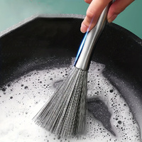 2 Pcs Stainless Steel Pot Brush Multi-functional Cleaning Brush Washing Tools