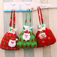 3pack Christmas Gift Bags Santa Sack Drawstring Apple Bags Xmas Candy Gift Bag
