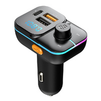 Hands-Free Bluetooth 5.3 FM Transmitter Car Kit Adapter MP3 Player Dual USB Charger