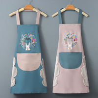 2 Pack Kitchen Household Cooking Apron Oil-Proof Waterproof Wipe Hand Apron
