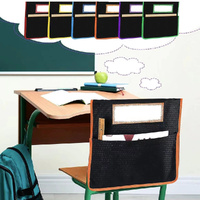 6Pcs School Seat Chair Storage Pocket Chair Back Buddy Organizer with Label Slot