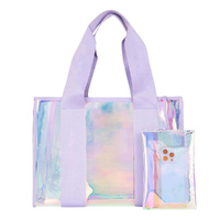 Colorful Radiation PVC Ladies Beach Bag Tote Bag Large Capacity Crossbody Bag
