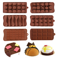 6 Pack DIY Chocolate Mould Silicone Non-Stick Molds Baking Tools Cake Decoration