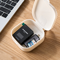 3Pcs Desktop Data Cable Storage Box Dustproof With Cover cable organizer boxes