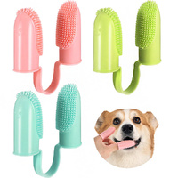 3 Pcs Finger Dog Toothbrush Dual-Finger 135 Angled Bristles Soft Pet Toothbrush