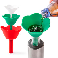 2 Pack Silicone Funnel Set Of 6 Collapsible Flexible Kitchen Funnels For Oil