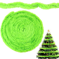 4.5m Christmas Faux Fur Ribbon Trim Fabric Roll For Christmas Tree Decor