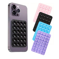 4Pack Silicone Suction Phone Holder Mat Multifunctional Suction Cup Wall Stand