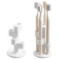 2pcs 360¡ã Rotating Toothbrush Holder 4 Holes Pen Cup Anti-Slip Makeup Brushes Holder