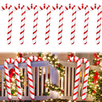 8Pcs 88cm Inflatable Candy Canes Christmas Decorations Jumbo Candy Canes Balloons
