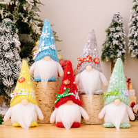 5 Pack Christmas Velvet Gnomes Doll Ornament Faceless Dwarf Doll Decorations
