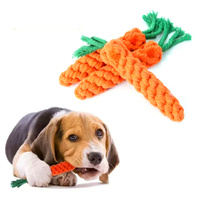 3pcs Carrot Dog Bite Rope Pet Dog Toys Safe Durable Braided Bite Dog Chew Toys