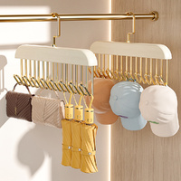 2 Solid Wood 8 Hook Hanger Vest Tie Multi-Functional Hook for Bedroom Finishing