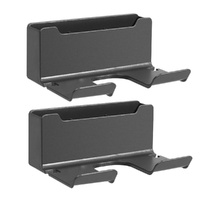2Pcs Wall Mounted Shelf Toilet Hair Dryer Rack Hair Dryer Bracket Bathroom 