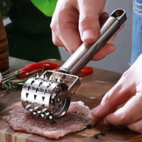 2Pcs Stainless Steel Meat Tenderizer Chopper Roller Hammer Cooking Kitchen Tools