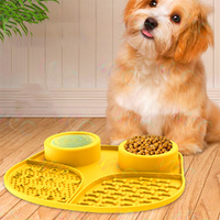 Slow Feeder Bowl Silicone Lick Mat With Suction Cups For Dog Cat Snuffle Mat For Pet Smell Training
