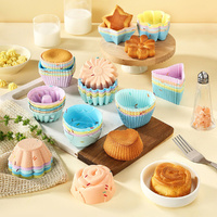 50 Pack Silicone Cake Mold Muffin Cupcake Baking Molds DIY Cake Decorating Tools