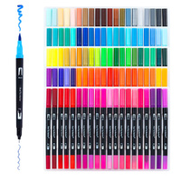 Dual Markers Brush Pens120 Fine Point Art Marker Double Tip Colored Pen